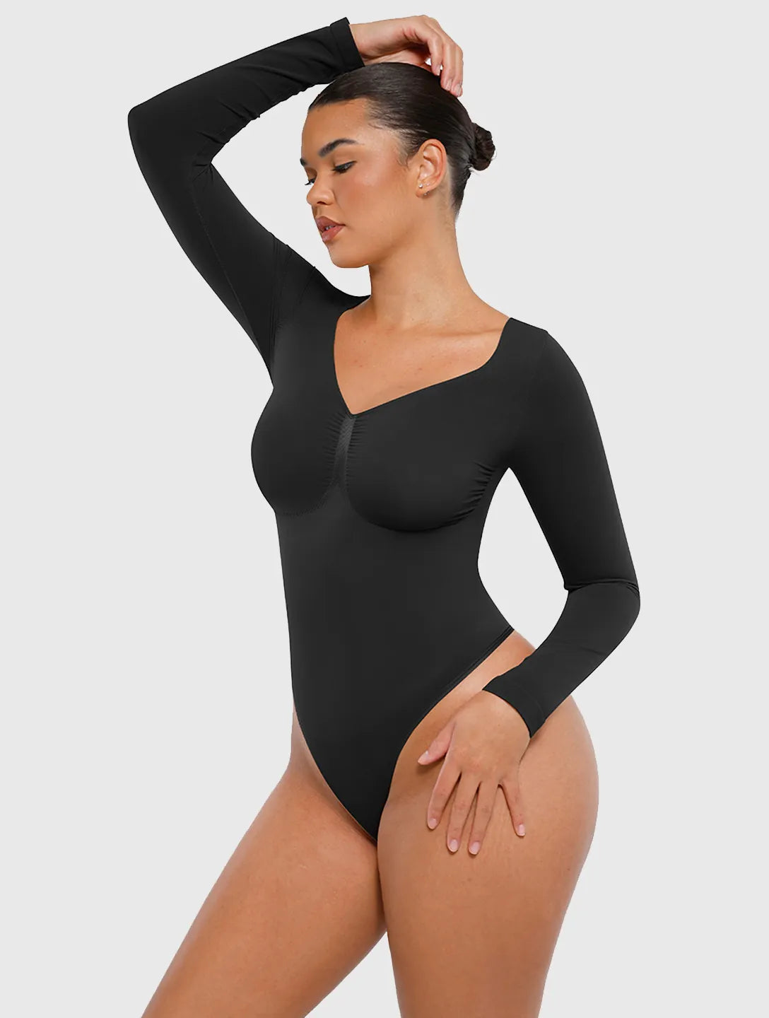 Long Sleeve Ruched Bodysuit